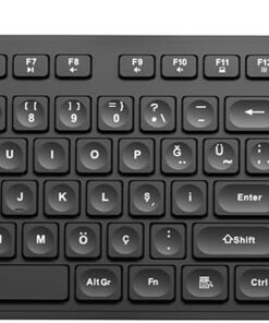 KB102 Sayısal Tuş Takımına Sahip, Sıvı Dökülmelerine Dayanıklı 355 gr Ayarlanabilir Yükseklik 42.9 x 12.8 x 2 CM Win, Mac, Linux ile Uyumlu USB Kablolu Türkçe Q Klavye Siyah