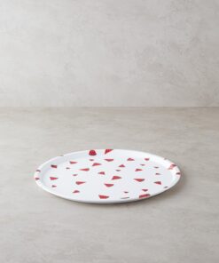 Home Watermellies Plastik Tepsi Beyaz - Kırmızı
