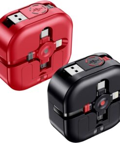 Çoklu Şarj Kablosu 4.5A, 4Ft Çok Hızlı Şarj Kablosu Geri Çekilebilir USB Kablosu 3'ü 1 Arada Çoklu Şarj Senkronizasyon Kablosu Yıldırım/Tip C/Mikro USB Bağlantı Noktaları Samsung Galaxy,