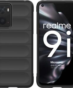 Realme 9i 4G için Kılıf Oslo Prime Siyah [Realme 9i 4G ile Uyumlu Kılıf - Siyah]