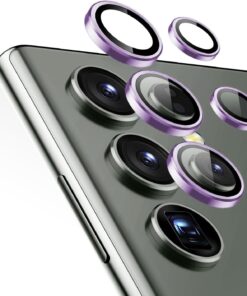 Samsung Galaxy S24 Ultra Tekli Kamera Lens Koruma Camı Lila [Galaxy S24 Ultra ile Uyumlu Ekran Koruyucu - Lila]