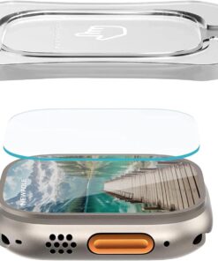[Seri Ultra 2/ Ultra 49mm Takma Aparatlı] Watch Ekran Koruyucu Watch Ulrta 2/Ultr 49mm Ekran Koruyucu Kırılmaz Cam Yüksek Hassasiyetli [Temperli Tam Kaplayan] Apple Watch Ultra ile Uyumludr