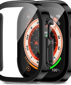 LABS Watch Ultra Slim Fit 49mm Kılıf Black Ekran Koruyuculu Akıllı Saat Kılıfı Siyah