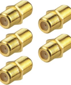 F Konnektör F Ara Altın Sarısı 5 ADET Kablo Ek Ara Aparatı Gold