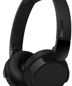 TAH4209BK hafif kulak üstü kablosuz Bluetooth kulaklık, pasif gürültü yalıtımlı, 55 saat çalma süresi, net çağrılar, dinamik bas, 2 saat USB-C şarj, siyah