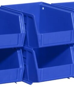 30210 AkroBins plastik saklama kutusu, istiflenebilir, el işi ve cihazlar için, 6'lı paket, 08212Blue