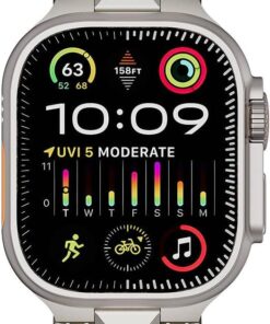 Apple İle Uyumlu Watch Ultra 49mm KRD-107 Metal Hasır Kordon Gri