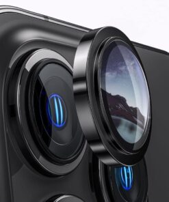Apple iPhone 14 Pro/iPhone 14 Pro Max Safir Premium Kamera Lens Koruyucu, Çizilmez 9H Temperli Cam Kamera Lens Koruyucu Metal Lens Aksesuarlar Kolay Kurulum (Siyah)