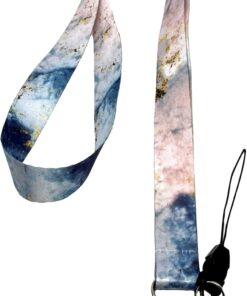Mermer Desenli Boyun ipi Telefon Askısı Lanyard