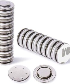 3M Yapışkanlı Rozet Mıknatısı Yaka Tutucu kartı mıknatısı İsimlik mıknatısı - 17 mm çap - 5 Set