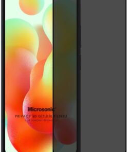 Xiaomi Redmi 12C Privacy 5D Gizlilik Filtreli Cam Ekran Koruyucu Siyah [Redmi 12C ile Uyumlu Ekran Koruyucu]