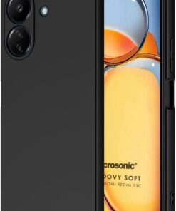Xiaomi Redmi 13C için Kılıf Groovy Soft Siyah [Redmi 13C ile Uyumlu Kılıf - Siyah]