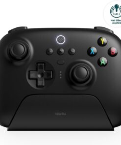 Ultimate Hall Effect 2.4G Controller ve Şarj Dock - Siyah Windows, Android PC Ipad Uyumlu