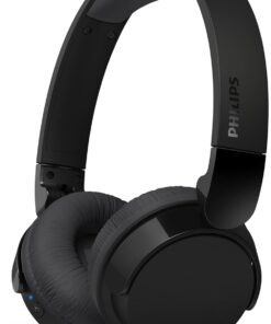 TAH3209BK hafif kulak üstü kablosuz Bluetooth kulaklık, pasif gürültü yalıtımlı, 25 saat çalma süresi, net çağrılar, dinamik bas, 2 saat USB-C şarj, siyah