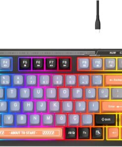 KB-98 SILENT Siyah/Gri/Turuncu SESSİZ Rainbow Q Membrane Oyuncu Klavyesi