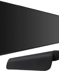 PRO - Dikişli Gaming Mouse Pad, Oyuncu Gamer Mousepad, Uzun ve Büyük Boy XLarge Masa Matı (70x30 cm - XL, Siyah)