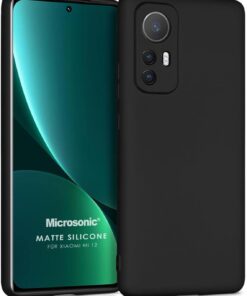 Matte Silicone Xiaomi Mi 12 için Kılıf Siyah [Mi 12 ile Uyumlu Kılıf - Siyah]