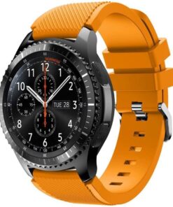 Kordon Kayış Silikon Tırtıklı Turuncu Samsung Galaxy Watch 3 45mm Galaxy Watch 46mm Gear S3 Classic S3 Frontier Galaxy Watch Active Gear S2 Classic ile Uyumlu ürün