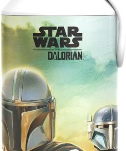 - Pop-up Campus içecek şişesi, su şişesi, okul için sızdırmaz şişe, tekrar kullanılabilir, BPA içermez ve bulaşık makinesinde yıkanabilir, 400 ml, Star Wars