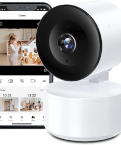 IN WLAN kamera izleme, iç mekan uygulaması, 1080p TF bulut kaydetme, gece modu, hareket sensörü, alarm, 2,4 GHz otomatik odaklama, 360° geniş açılı, uyumlu, güvenlik kamerası adaptörü, iki yönlü