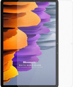 Samsung Galaxy Tab S9 X710 Matte Nano Glass Cam Ekran Koruyucu [Galaxy Tab S9 X710 ile Uyumlu Kılıf - Şeffaf]