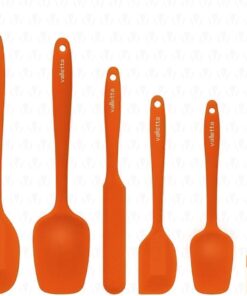 Drongo Isıya Dayanıklı Yanmaz Yapışmaz Silikon Spatula Seti 6 Parça Turuncu
