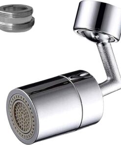 Home 720 derece döndürülebilir musluk akış regülatörü, musluk havalandırıcı, 22 mm iç dişli ve dış dişli mutfak/banyo musluğu başlığı