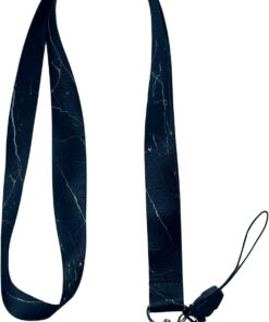 Siyah Mermer Boyun ipi Telefon Askısı Lanyard