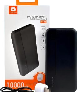 10000 Mah Led Işıklı Hafif Tasarım Taşınabilir Powerbank 2 Usb 1 Micro 1 Type C Giriş İle Şarj Desteği