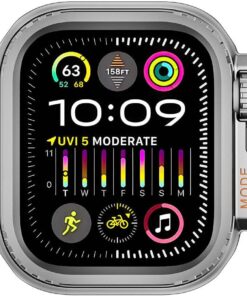 Apple İle Uyumlu Watch 7 45mm to Apple İle Uyumlu Watch Ultra 49mm Kasa Dönüştürücü Watch Gard 33 Gri