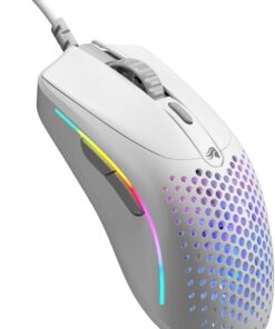Model O 2 Mini Beyaz Kablolu Oyuncu Faresi: Hafif 49 gram, 26K Optik Sensör, 80 Milyon Tıklama, 6 Programlanabilir Düğme, Küçük Ellere Uygun Fare, FPS, MMO, MOBA, Battle Royal Faresi