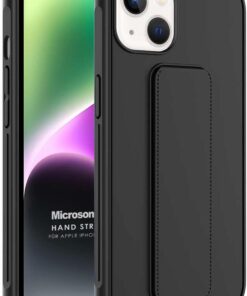 Apple iPhone 14 Plus için Kılıf Hand Strap Siyah [iPhone 14 Plus ile Uyumlu Kılıf - Siyah]