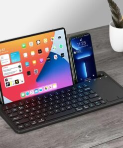 Şarjlı Bluetooth TouchPad Klavye Dual Bağlantı Galaxy Tab S9 FE Uyumlu Hızlı ve Kolay Kablosuz Bağlantı Tablet ve Telefon ile Kullan Türkçe Q Klavye ZR731