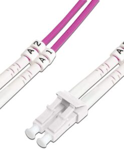 LC-LC Fiber Optik Patch Kablo, Multimode OM 4 50/125 Duplex, 3.0mm, LSZH, 50 metre