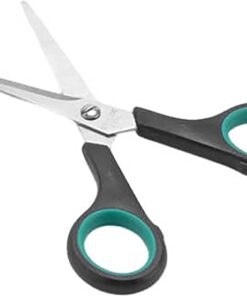 Paslanmaz Çelik Makas, Ergonomik Turkuaz-Siyah Tutma Kollu (18 cm)