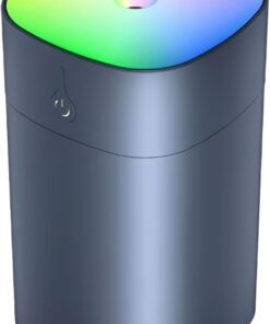RGB Renkli Aromaterapi Difüzör ve Ultrasonik Hava Nemlendirici Buhar Makinesi (Siyah, 400ml)
