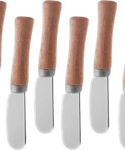 Bambu Saplı 6 Adet Tereyağı, Reçel ve Bal Bıçağı | Şık ve Doğal Sunum Seti - 11 cm