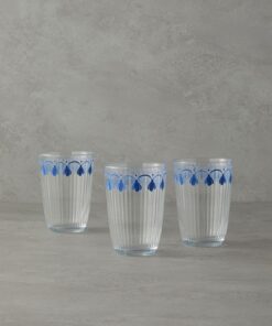 Home Carnival Drip Cam 3'lü Bardak 395 ml Mavi