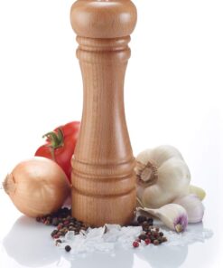 Home Ahşap Karabiber Değirmeni: Manuel Tuz Öğütücü, Doldurulabilir Çalkalayıcı, Baharat Pişirme ve Servis İçin Ideal (17 Cm)