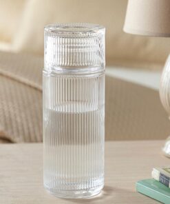 Home Striped Cam Başucu SÜRAHI 730 ml Şeffaf