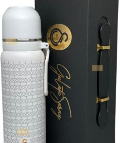 650ml Lisanslı Çift Katlı Paslanmaz Çelik Termos 8 Saat Sıcak Soğuk Kutulu (Beyaz)