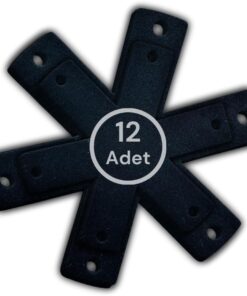 12 Adet Tencere Tava Koruyucu Düzenleyici Çizilme Önleyici Set Siyah