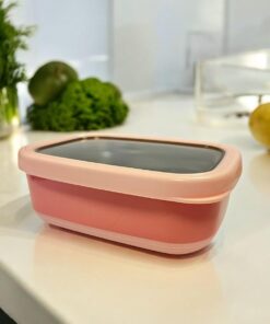 Ahmet Dikdörtgen Saklama Kabı 820 Ml Pembe Vp-929, Pembe