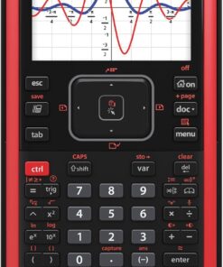 Instruments TI-Nspire CX II-T CAS grafik hesap makinesi (800 fonksiyon, renkli gösterim, 3D ekran) siyah kırmızı