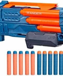 Elite 2.0 Ranger PD-5 Blaster, 5 koşulu, 10 Nerf Elite dart, kolay kullanım, dart saklama, pompalı aksiyon