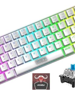 Trol Blue Switch Mini Rgb Oyun Klavyesi Gaming Mekanik 62 Tuşlu 18 Rgb Led Usb Tip-c Kablosu Beyaz T60-White 86831400882332