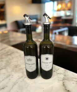 2'li 750 ML Zeytin Yağı Ve Ayçiçek Yağı Şişesi Yağdanlık Yağlık