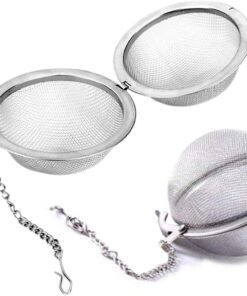 Home Metal Top Çay Süzgeci,Topuz Çay Filtresi,Bitki Ve Yeşil Çay İçin Paslanmaz Süzgeç,Bardağa Asılabilir Topuz Çay Süzgeci