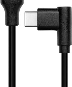 Type-C to Type-C uyumlu iPhone ve Samsung Modelleri için Hızlı Şarj ve Data Kablosu 40 cm L Tipi Gaming (Siyah)