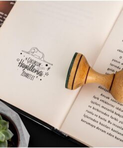 Prens Tasarımlı Ahşap Kaşe Seti - Little Prince Baskılı Kitap Mührü